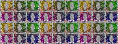 Renkli tekstil tarzında. Çiçeklerle suluboya desenli çiçek deseni. Raster illüstrasyonu.