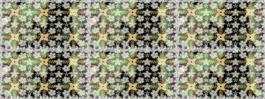 Tarafsız renklerde güzel bir tekstil. Çiçeklerle suluboya desenli çiçek deseni. Raster illüstrasyonu.