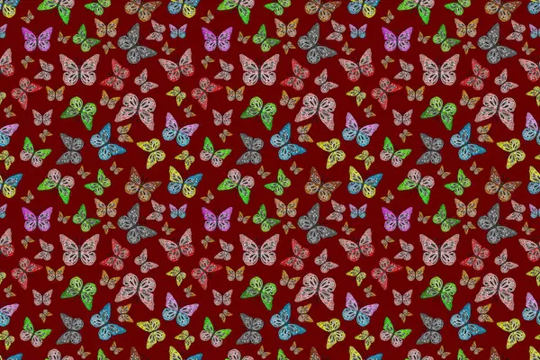 Gri, kırmızı ve siyah lekeli oldukça pürüzsüz bir kelebek dokusu. Duvar kağıdı için böcek dokusunun tekrarı. Bahar Kelebeği şirin tema.