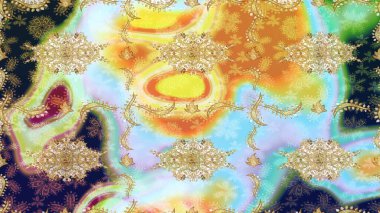 Noel Altın Kar Tanesi eskiz modeli. Kış kar dokusu duvar kağıdı. Sembol bayramı, yeni yıl kutlamaları, altın desenler. Tarafsız renklerde altın kar taneleri.