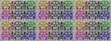 Modaya uygun kumaş deseni. Sevimli çiçek raster deseni. Renkli Yaz Temalı Kusursuz Arkaplan. Düz Çiçek Elementleri Tasarımı.