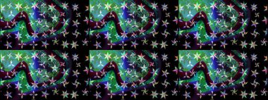 Tatil havası. Bahar mevsimi. Raster güzel bir çiçek deseni çizmiş. Nazik romantik baskı.