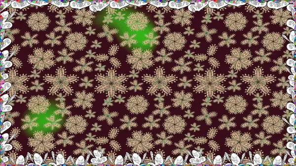 Botanical seamless pattern. Organic elements. Raster pattern. Watercolor effect.