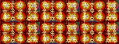 Raster. Renkli Bahar Teması eskiz kalıbı. Düz Çiçek Elementleri Tasarımı.