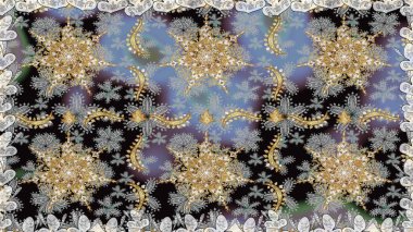 Gri renkli ve altın elementli desen. Klasik mobilya tarzı. Küçük bir alan derinliği. Lüks mobilyalar. Altın kaplamalı gri fon. Kusursuz ahşap oyma. Oyma. Patina..