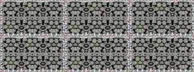 Yapraklı kusursuz desen. Şirin, zarif çiçekler Raster illüstrasyonu. Davetiye ve kartpostal tasarımı için dekoratif çiçek unsurları. Poster ya da kapak için arka plan. Tekstil için figür.