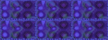 Çiçek. Raster illüstrasyonu. Kusursuz dekoratif arka plan, çiçek mandala. Menekşe renklerinde.