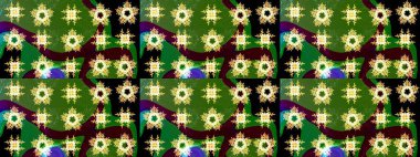 Renkli elementlerle Raster ilginç desen