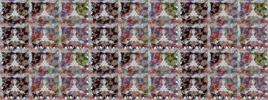 Gri renkte yaz çiçekleri. Çiçekli karalama şeklinde Raster çiçek deseni. Raster illüstrasyonu.