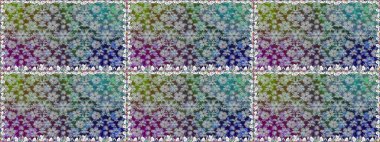 Sevimli çiçek raster deseni. Düz Çiçek Elementleri Tasarımı. Gri renkli çiçekler. Kusursuz Renksiz Bahar Teması Kusursuz Arkaplan.