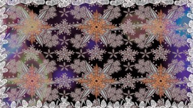 Gri renklerde bahar çiçekleri. Raster illüstrasyonu. Raster çiçek desenli ve çiçekli..