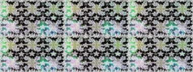 Raster illüstrasyonunda kusursuz çiçek deseni. Düz Çiçek Elementleri Tasarımı. Tarafsız renklerde çiçekler. Renkli Bahar Teması Kusursuz Arkaplan.