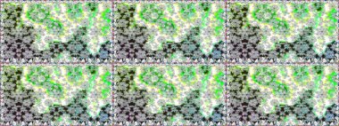 Kusursuz bir arka plan modeli. Yapraklı çiçekler ve kır renkli papatya çiçekleri. Raster - stok.