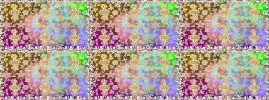 Barok tarzında kusursuz bir doğulu süsü. Tarafsız ve bej renklerde altın elementlerle geleneksel klasik altın raster deseni.