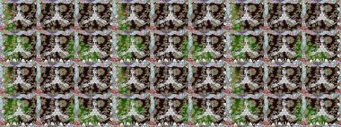 Tarafsız renklerde çiçekler. Düz Çiçek Elementleri Tasarımı. Sevimli çiçek raster deseni. Renkli Bahar Teması Kusursuz Arkaplan.