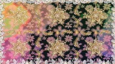 Klasik klasik klasik arka plan. Klasik raster sarısı, kusursuz desen. Geleneksel oryantasyon süsü. Gri renklerde, altın elementlerle kusursuz desen.