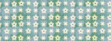 Sevimli çiçek raster deseni. Modaya uygun kumaş deseni. Renkli Yaz Temalı eskiz kalıbı. Düz Çiçek Elementleri Tasarımı.