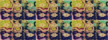 Damask arkaplanı. Mavi renkte altın bir element. Altın çiçekli eskiz deseni. Barok tarzında altın çiçekli süs..