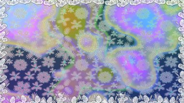 Tarafsız renklerde çiçekler. Çiçeksiz desenli arka plan, darbeler, sıçramalar, yaz çiçekleri. Raster illüstrasyonu.