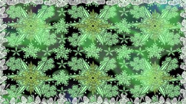 Yeşil renkte güzel çiçekler, suluboya desenli, duvar kağıdı, kart ya da kumaş için fayanslı. Raster..