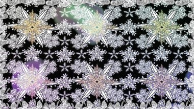 Çiçekli kusursuz retro desen. Siyah renkli çiçekler. Renkli Yaz Temalı Kusursuz Arkaplan. Düz Çiçek Elementleri Tasarımı.