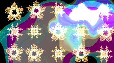 Vadinin mavi renkli çiçekleri. Çiçekler. Soyut etnik raster çizim kalıbı.