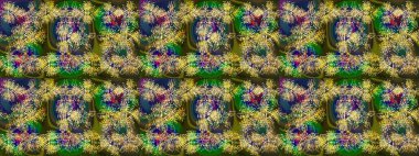 Raster illüstrasyonu. Sihirli yeşil, kahverengi ve gri tatil soyut arka plan yıldız ve düşen kar taneleri. Noel yeşili, kahverengi ve gri.