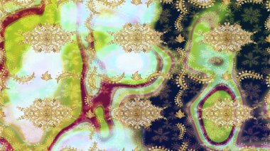 Altın kar tanesi basit bir çizim kalıbı. Soyut duvar kâğıdı, ambalaj dekorasyonu. Tarafsız renklerde raster altın desen. Kışın sembolü, Mutlu Noel tatili, Mutlu yıllar 2019.