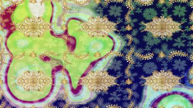 Arkaplan, kumaş, altın duvar kağıdı. Altın elementlerle nötr renklerde altın desen. Düz elle çizilmiş klasik koleksiyon. Raster altın eskiz deseni.