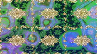 Mavi renkli ve altın elementli desen. Oyma. Küçük bir alan derinliği. Klasik mobilya tarzı. Patina. Altın kaplamalı mavi fon. Eskiz öğesi ahşap oyma. Lüks mobilyalar..