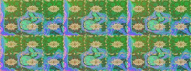 Paisley 'ler zarif çiçek desenli eskiz arka plan duvar kâğıdı çizimi klasik tarz, modern 3D çizgili sanat eseri altın ve yeşil desenli çiçek yaprakları ve süslemeleri..