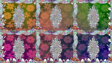 Tarafsız renklerde çiçekler. Raster illüstrasyonunda kusursuz çiçek deseni.