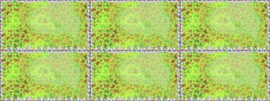 Moda Kumaşı Tasarımı. Egzotik Kelebeklerle tropik ve pürüzsüz bir düzen. Raster. Yeşil renkli illüstrasyon.