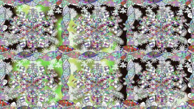 Raster dikişsiz çiçek deseni. Tarafsız renklerde vadinin çiçekleri.