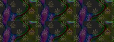 El çizimi çiçekli soyut çizim kalıbı. Gri renkli çiçekler. Raster illüstrasyonu.