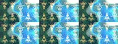 Doğum günü kartı ya da düğün davetiyesi. Mavi, yeşil ve nötr renklerde. Suluboya çiçek buketi. Raster illüstrasyonu. Çiçekli tebrik kartı. Çiçek arka planı.