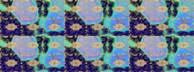 Düz elle çizilmiş klasik koleksiyon. Arkaplan, kumaş, altın duvar kağıdı. Altın elementlerle mavi renklerde altın desen. Raster altın eskiz deseni.