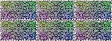 Kıvırcık, parlak örgü. Çiçek çelengi. Eski moda arka plan. Güzel, parlak, pürüzsüz kumaş, tuval. Raster illüstrasyonu. Şablon, pürüzsüz, çiçekli kenar..