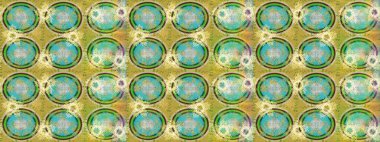 Grafiksel element dekorasyonu. Düz dizayn. Raster illüstrasyonu. Yeşil, sarı ve nötr siluet kar tanesi işareti. Sembol kışı, donmuş, Noel, yeni yıl tatili. Kar Tanesi mozaik simgesi.