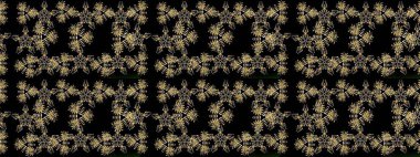 Kar Tanesi Mozaik ikonu. Siyah ve kahverengi siluet kar tanesi tabelası. Düz dizayn. Sembol kışı, donmuş, Noel, yeni yıl tatili. Grafiksel element dekorasyonu. Raster illüstrasyonu.