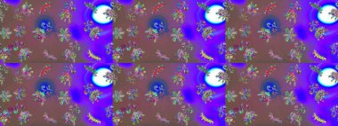 Contour menekşe, mor ve kahverengi mandala şeklindeki kar taneleri sanat terapisi tarzı zen çizimler için. El çizimi, dövme stili, kumaş tasarımı ve Raster illüstrasyonunda kartlar..