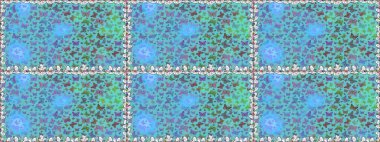 Kusursuz. Kelebekli tasarım. Sonsuz. Çizim, karalama, karalama. Mavi arka planda kelebekler. Raster illüstrasyonu.