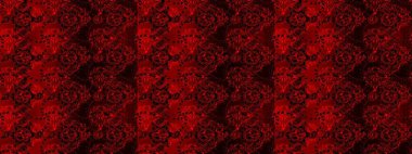 Kırmızı, siyah ve kahverengi renkli şirin çiçek desenleri. Renkli Bahar Temalı Kusursuz Arkaplan. Düz Çiçek Elementleri Tasarımı. Raster Modaya uygun kumaş deseni.