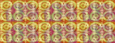 Bokeh nötr, sarı, bej ve kar taneleriyle dekoratif Noel arkaplanı. Raster illüstrasyonu.