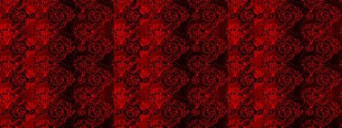 Kırmızı, siyah ve kahverengi renkli şirin çiçek desenleri. Renkli Bahar Temalı Kusursuz Arkaplan. Düz Çiçek Elementleri Tasarımı. Raster Modaya uygun kumaş deseni.