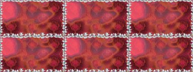 Sorunsuz çiçek deseni kaydırma kağıt, davet, el ilanı, afiş veya Web sitesi Web sitesi arka plan duvar kağıdı için kullanılabilir. Elle çizilmiş Raster resim. Parlak unsurları.