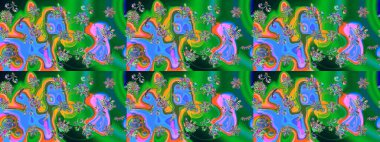 Çiçek arkaplan. - Yeşil çiçekler. Doğa. Küçük çiçekte güzel bir desen var. Raster deseni. Çiçek kolajı. Çiçek bileşimi.