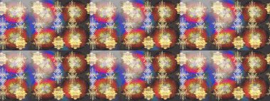 Renkli arka planda güzel kar taneleri. Raster kar taneleri deseni. Raster illüstrasyonu.