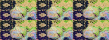 Tarafsız renklerde altın tekrarlayan elementlerle soyut arkaplan. Eskiz oryantal klasik altın desen.