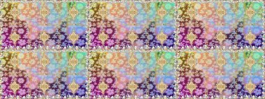 Tarafsız renklerde, altın elementlerle kusursuz klasik desen. Noel, kar tanesi, yeni yıl 2019.